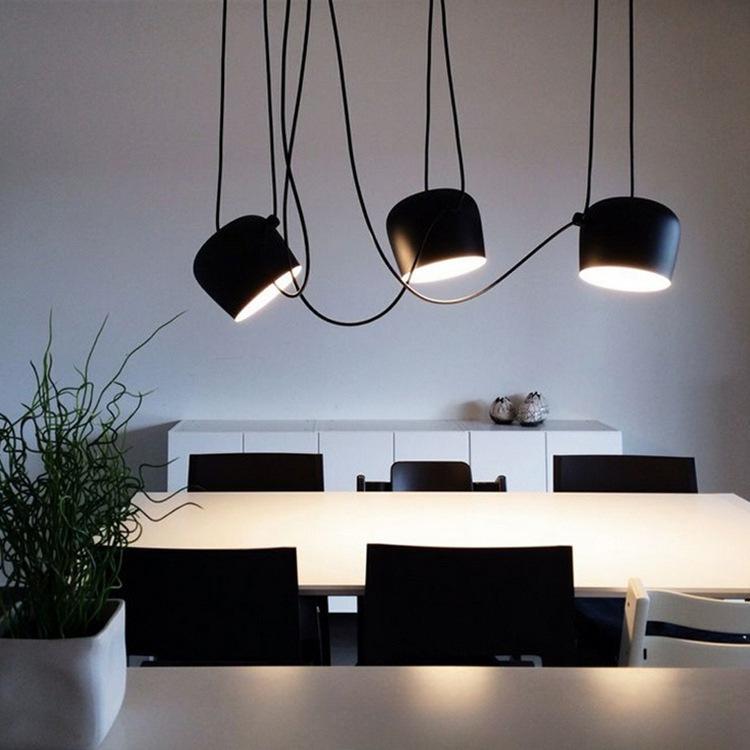 Nordic Snare Drum Chandelier - Modern LED Multi-Head Lighting for Clothing Stores, Cafes, and Restaurants