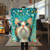 Vintage Art Cats  Print Flannel Blanket, High quality Comfortable for All Seasons, Home Decor, Warmth and Comfort