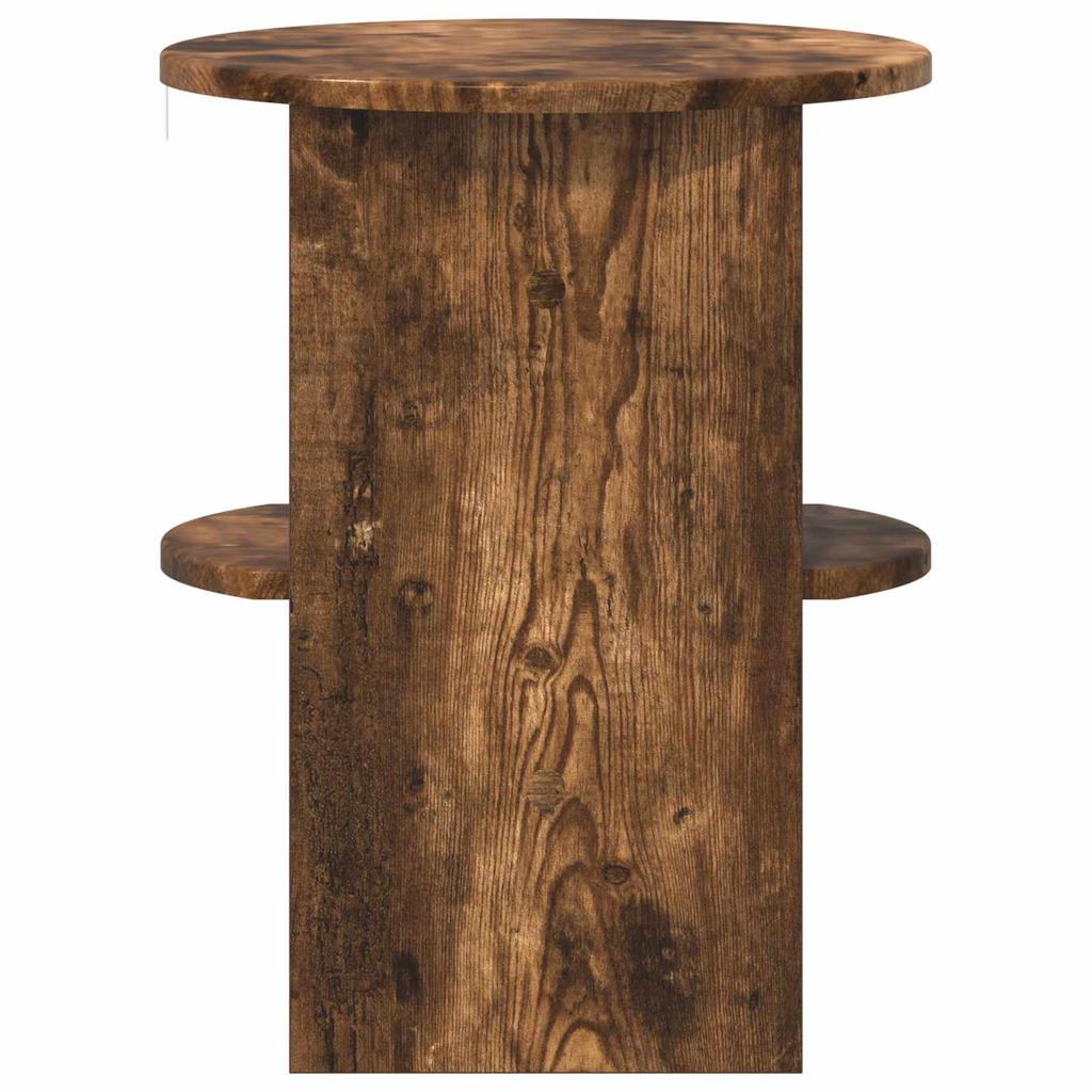 Side Cabinet Smoked Oak Ø40 x 50 cm Engineered Wood