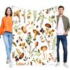 Nature-Inspired Mushroom Pattern Throw Blanket Soft Cozy Lightweight for Home Decor, Perfect for Sofa, Bed, Camping, and Gifts F