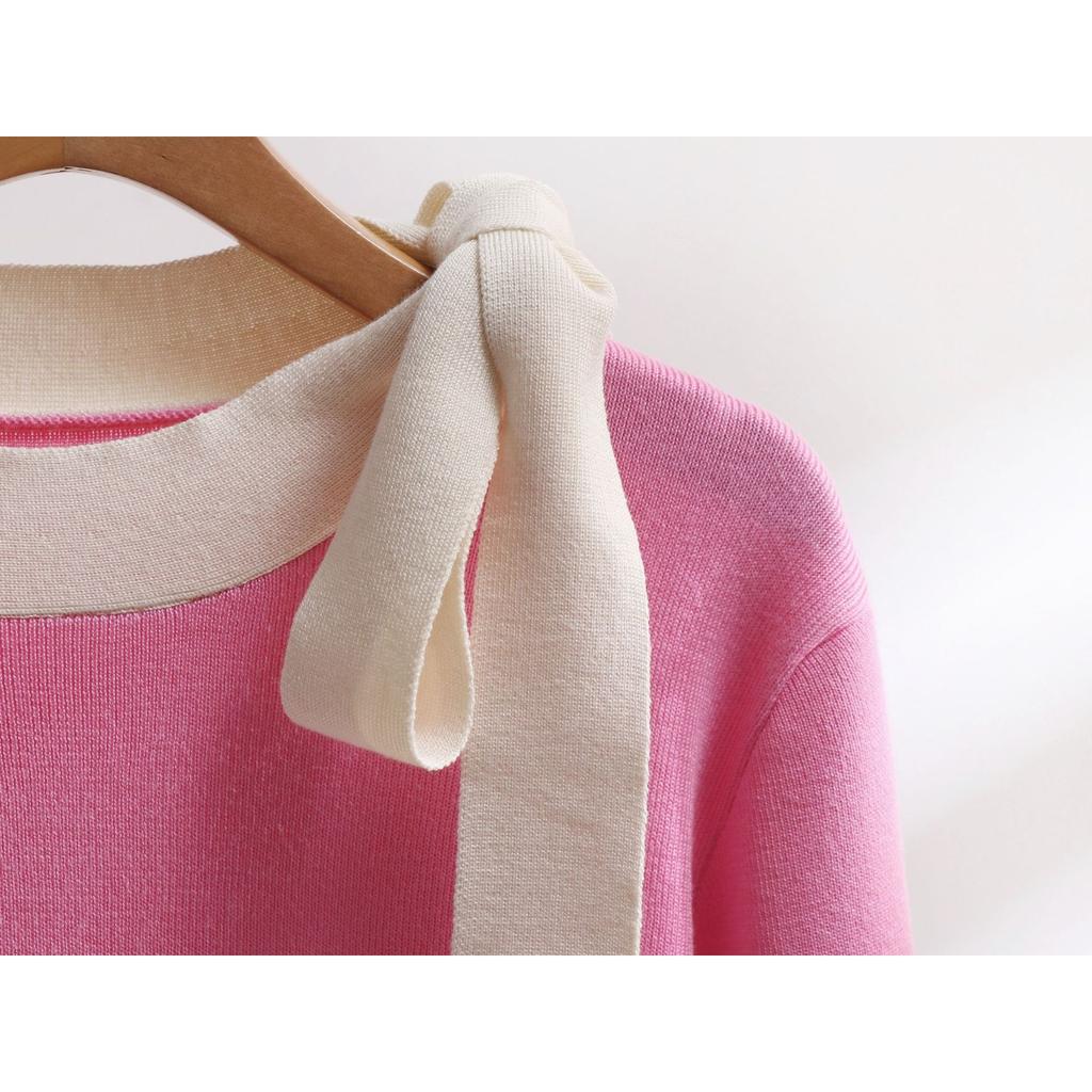 Women's Two-piece Suit Set  Autumn Clothes New Fashionable High-end Loose Knitted Sweater Wide-leg Pants