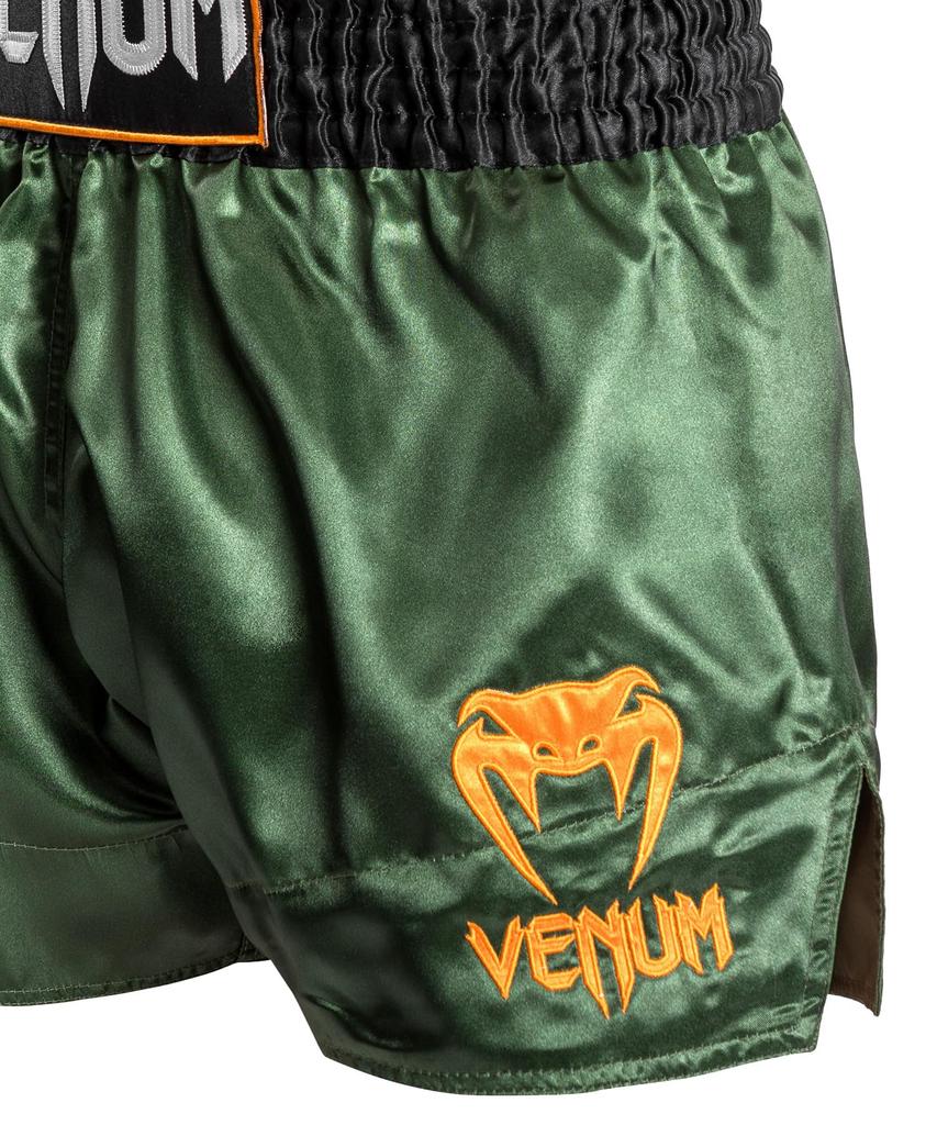 Muay Thai Trunks CLASSIC Venum Venum Kick Pants Boxing Trunks Sportswear Training Martial Arts x Black x // (Green Gold, Medium)