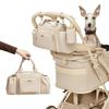 PETTENA Pet Cart Bag, Large Capacity, Stroller Bag, Pet Cart Bag, Drink Holder, Storage, Handheld, 2-Way Cart Carry, Multi-Functional, Khaki, Includes