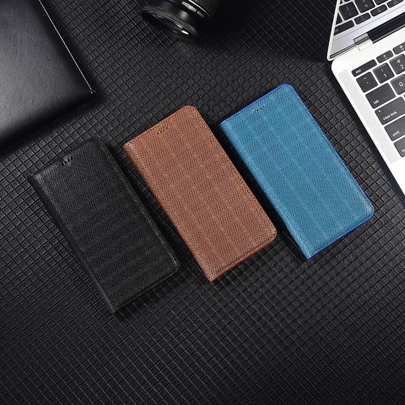 Cross Grid Genuine Leather Flip Case for Tecno Spark 9 10 10C 20 30 30C 40 40C Pro Plus 4G 5G Phone Cover Cases Scratch Proof