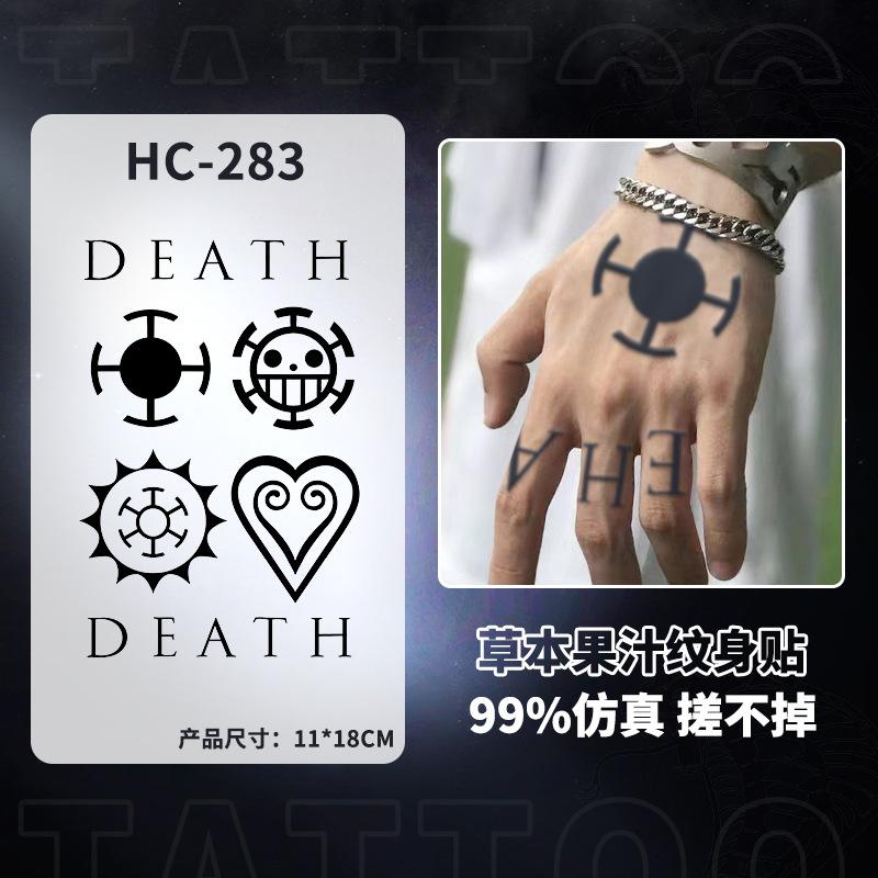 Finger Tattoo Sticker Waterproof Long-Lasting, Juice Semi-Permanent Realistic Small Pattern for Hand & Wrist
