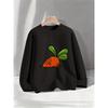 Kids Sweatshirt,Autumn Round Neck with Cute Carrot Pattern, Comfortable Casual Long Sleeve Top