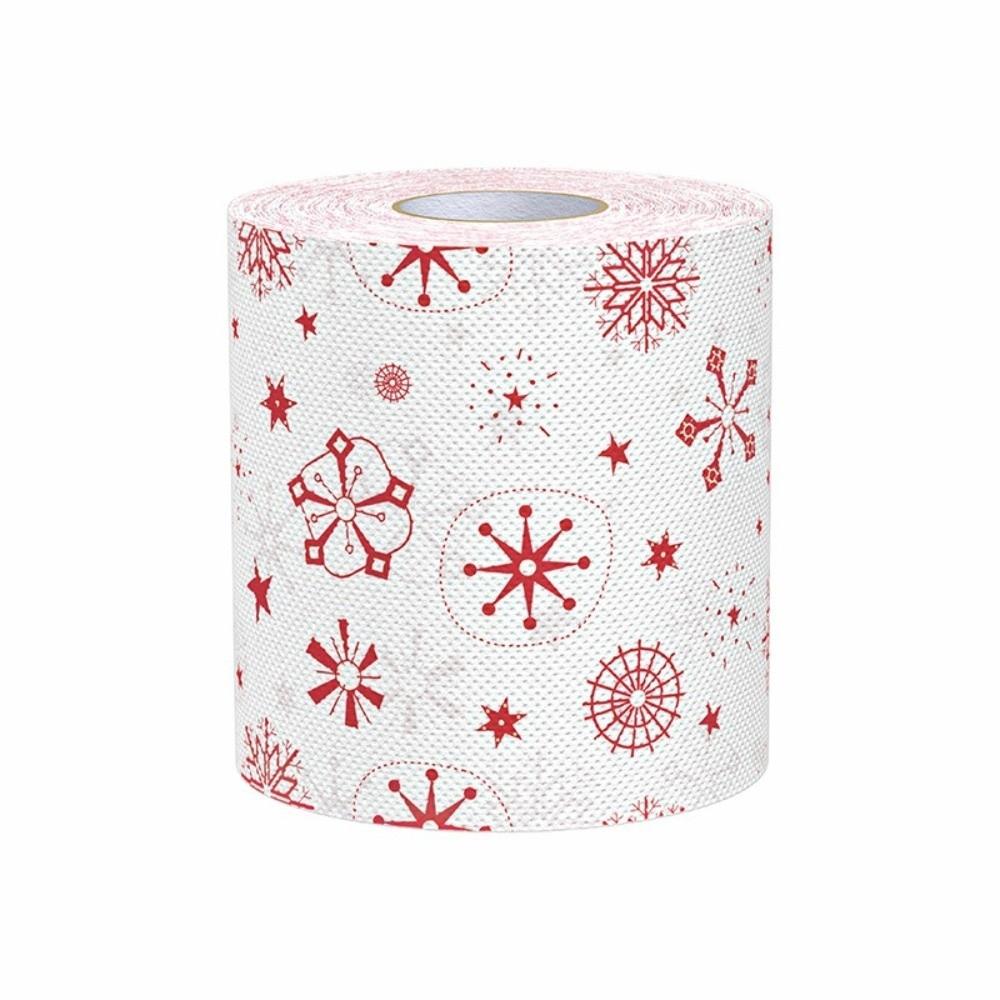 Santa Printed Christmas Toilet Roll Paper Christmas Tree Printed Kitchen Tool Christmas Pattern Tissue Color Pattern