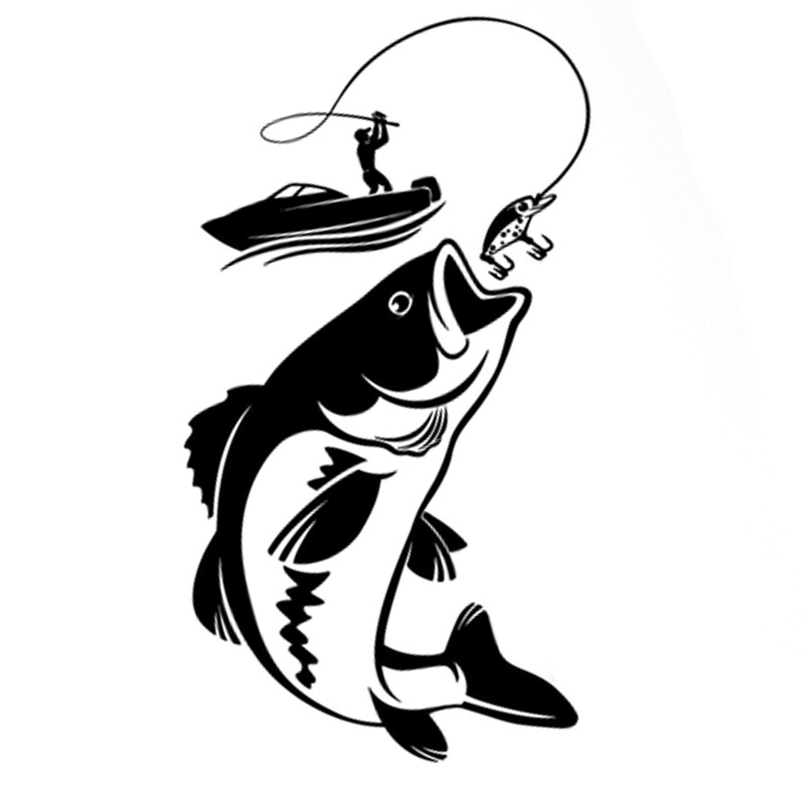 

Removable Fish Car Decal Strong Adhesive Backing Safe On Paint Various Styles From Small Letters To Large Fishing Scenes