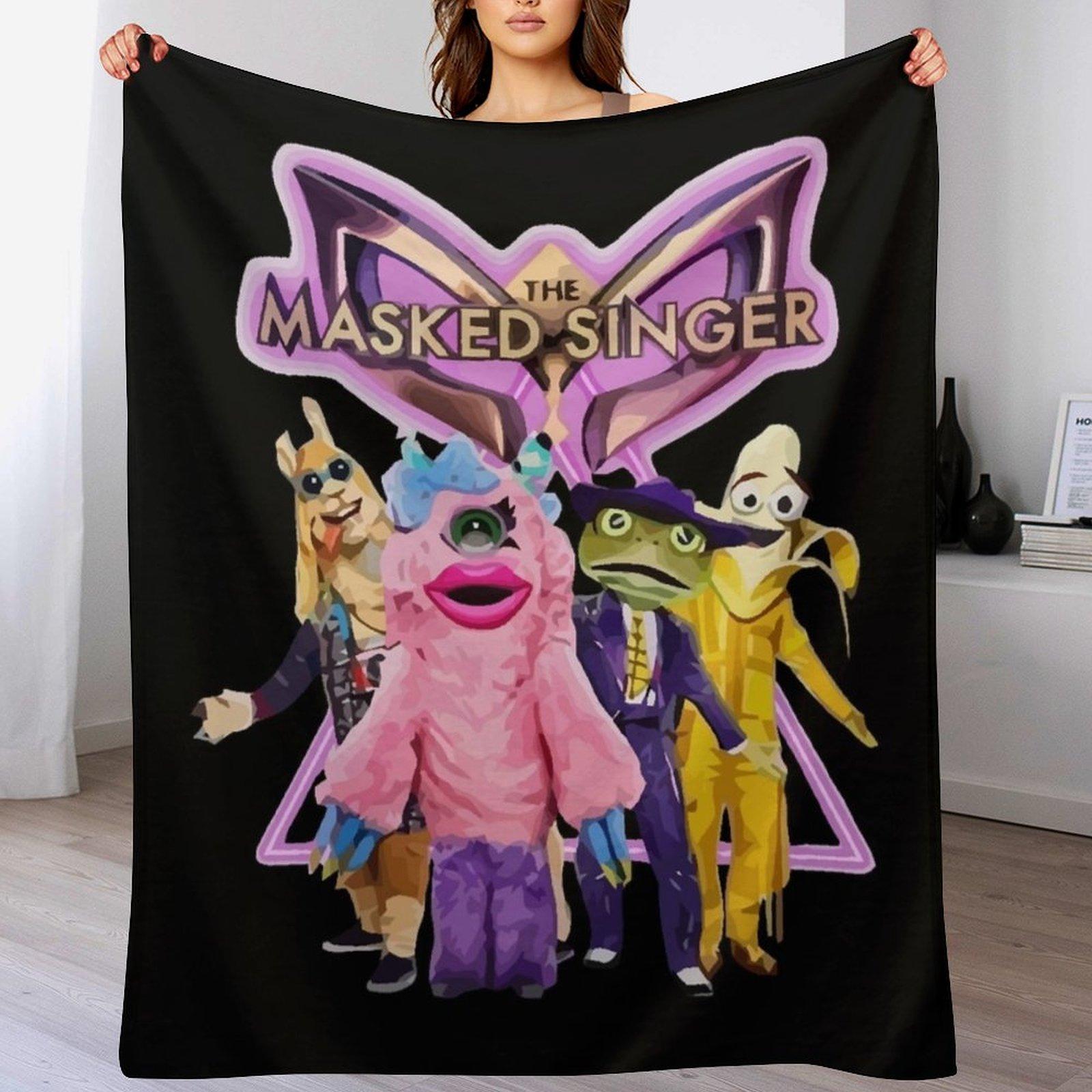The Masked Singer Merch ITV Masked Singer Throw Blanket Cozy Throw Blanket Birthday Gift for Him Her 102x76cm(40x30in)
