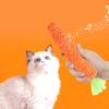 Cat Toy Carrot Sound Pet Products Bite Resistant Paper Rope Scratcher Clean Teeth Interactive Play Cat Carrot Chew Toy for Cat