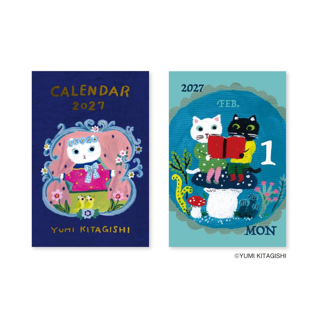 Neuer Japanischer Kalender Yumi Kitagishi Mini Mini Tageskalender 2027, NK4500