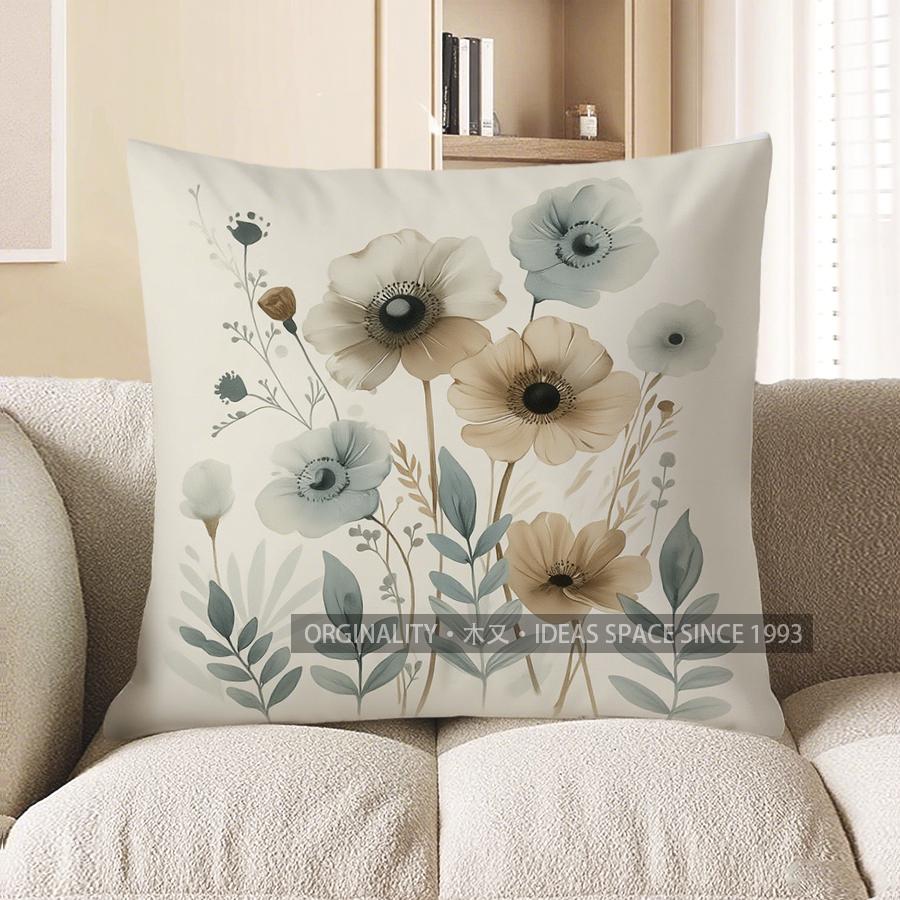 Home Decor Floral Watercolor Cushion For Modern Home Decor Pattern Cushion Cover Suitable For Sofa Bedroom Car Pillow Cover