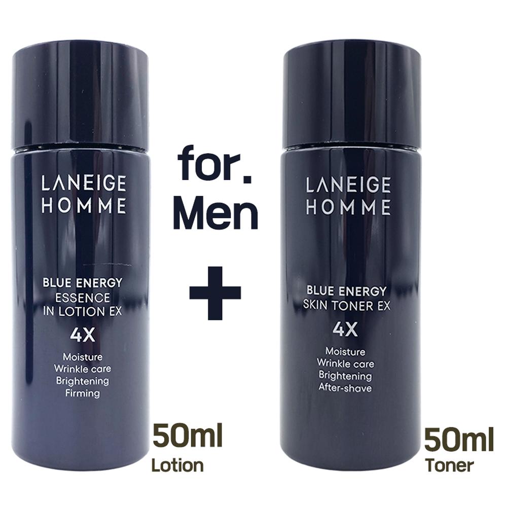 50ml+50ml_[LANEIGE] Homme Blue Energy (Skin Toner EX 50ml + Essence In Lotion EX 50ml) 1 SET ▶Toner 50ml + Lotion 50ml