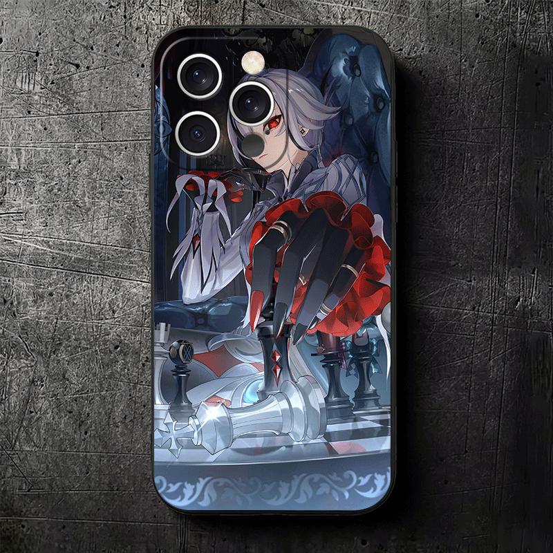 Genshin Impact Arlecchino Soft Phone Case for iPhone 16 16E 17 Air 15 Pro Max 14 Plus 13 Mini 11 12 7 Black Cover Back Shell