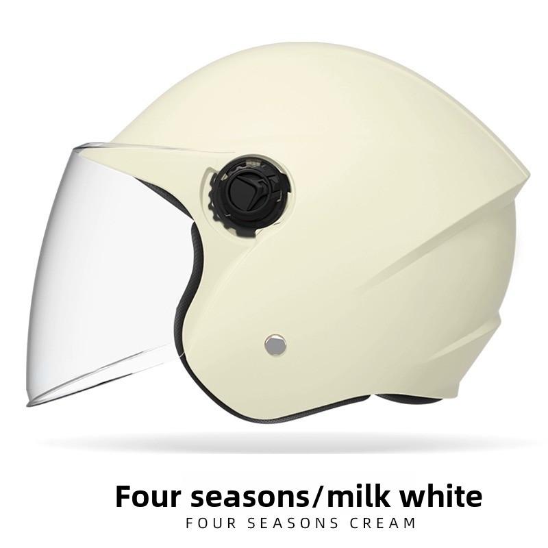 Women's Electric Vehicle Helmet Winter Thermal Helmet Double Four-season Universal Battery Motorcycle Half Helmet