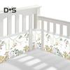 Breathable Mesh Crib Liner with Double-Sided Straps Baby Crib Safety Mesh Barrier Easy Installation Limb Protection Crib Bumper