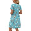 Dresses For Women Short Sleeve O Neck Casual Dresses Waist Maternity Dress With Pockets