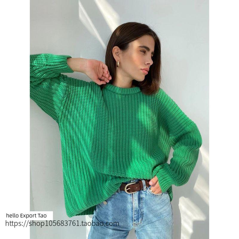 Fashion Style Autumn Loose Plus Size Casual Elegant Pullover Sweater Female Loose plus Size Sweater
