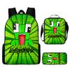 Unspeakable Pattern Printed Large-Capacity Backpack, Shoulder Bag, Pencil Case, Three-Piece Set, Student Schoolbag.