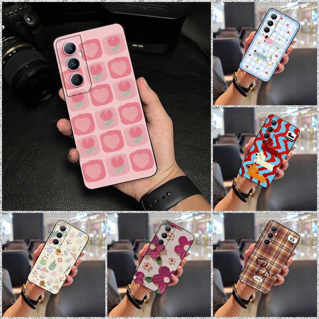 Protective Durable Phone Case For Realme C65 Fashion Design Cute Animals Cartoon Anti-dust Dirt-resistant Soft case TPU