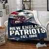 1pc Blanket - Patriot Logo Print Design,Lightweight Blanket for Sofa,Bed- Soft &Warm,Gift for All Seasons