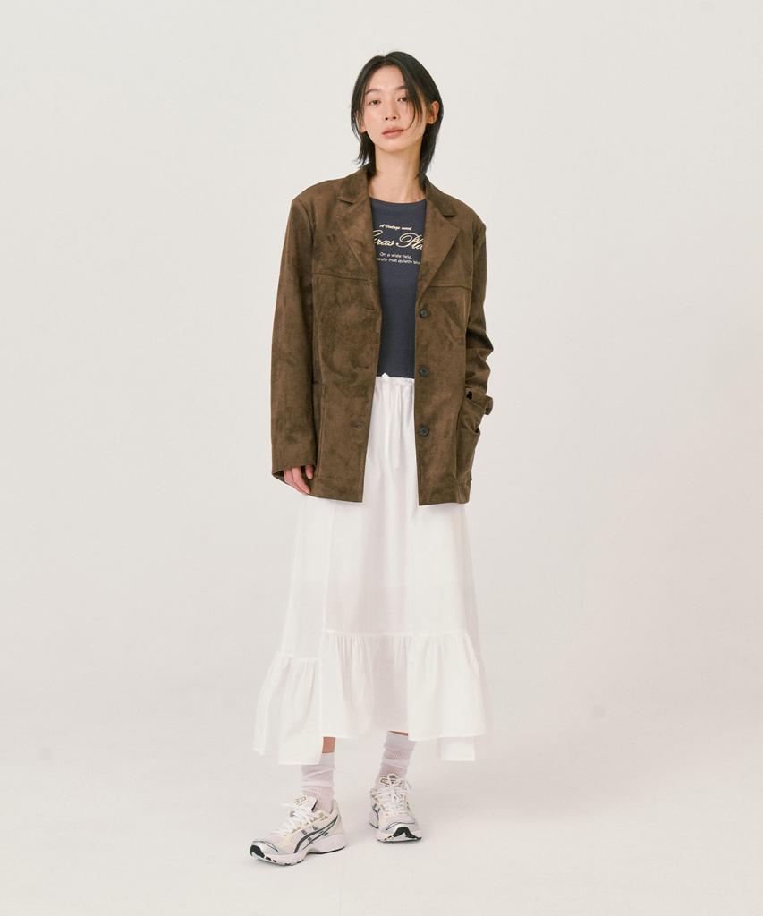 Grasplan Suede Over-Fit Jacket_Khaki Brown