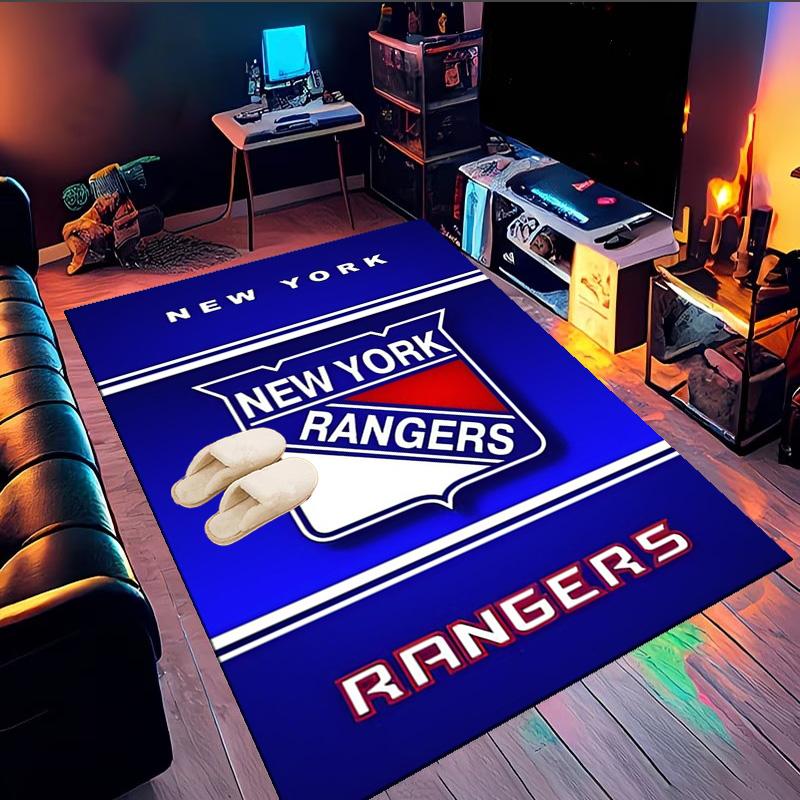 Rangers Hockey Area Rug Suitable for Indoor And Outdoor,Carpets for Kitchens, Homes, Offices, Living Rooms,Home Decor,Christmas Gift