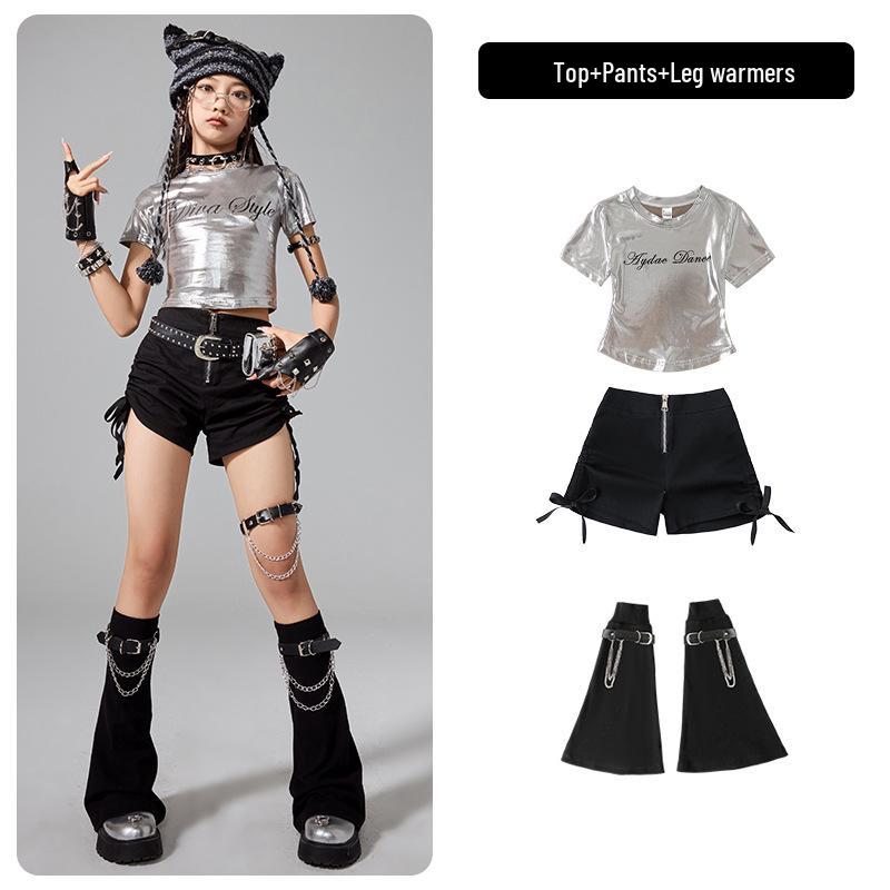 

Трендовий костюм для джазового танцю для дівчаток – Модний подіумний наряд для дітей 150 cm