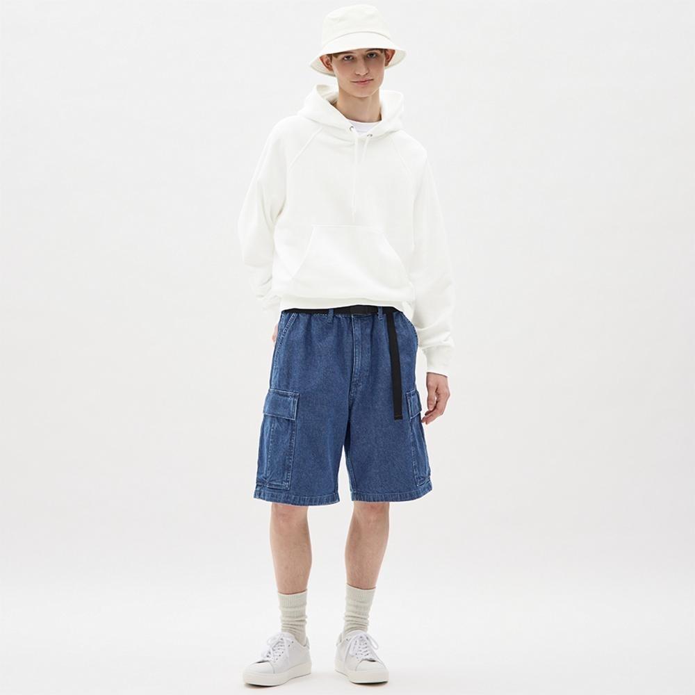 

Широкие джинсовые полубрюки карго GU by Uniqlo