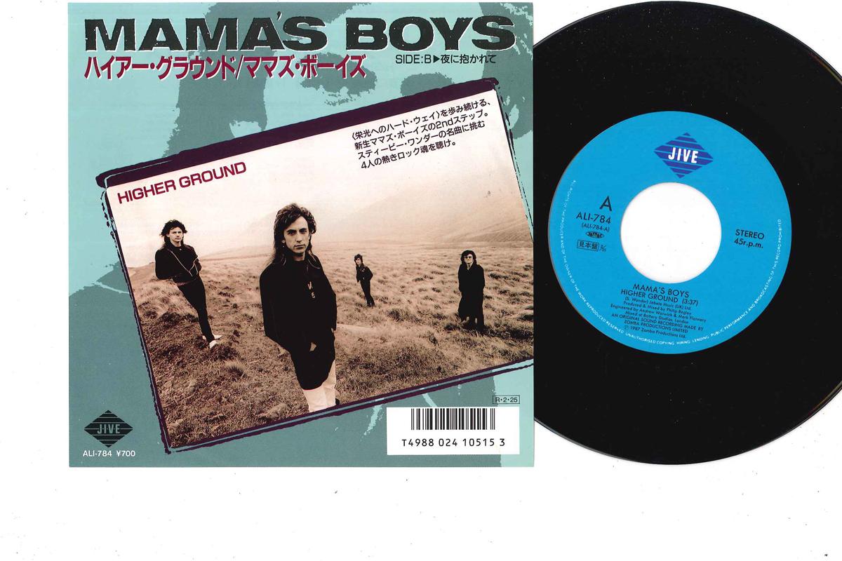 

7inch Record MAMA S BOYS - Higher Ground ALI784PROMO JIVE 1987 Japan Pop Used