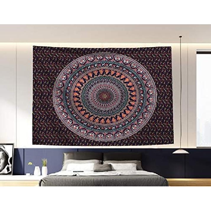 Wall Hanging Mandala Tapestry Bohemian Tapestries for Bedroom, Living Room (Mandala 2-59x51 inch) Mandala 2-59x51 inch