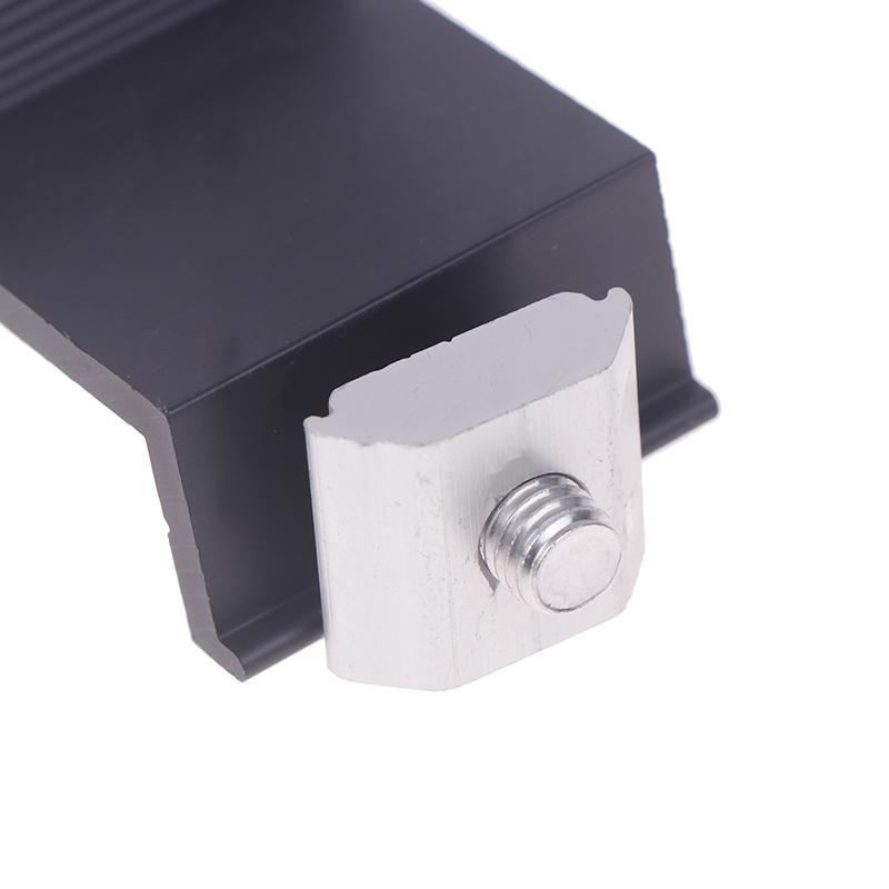 10Pcs Solar Panel Mounting Fixing Clamp Adjustable Bracket End & Mid Clamp Pv Panel Clip For Solar Panel Pv Install Accessories