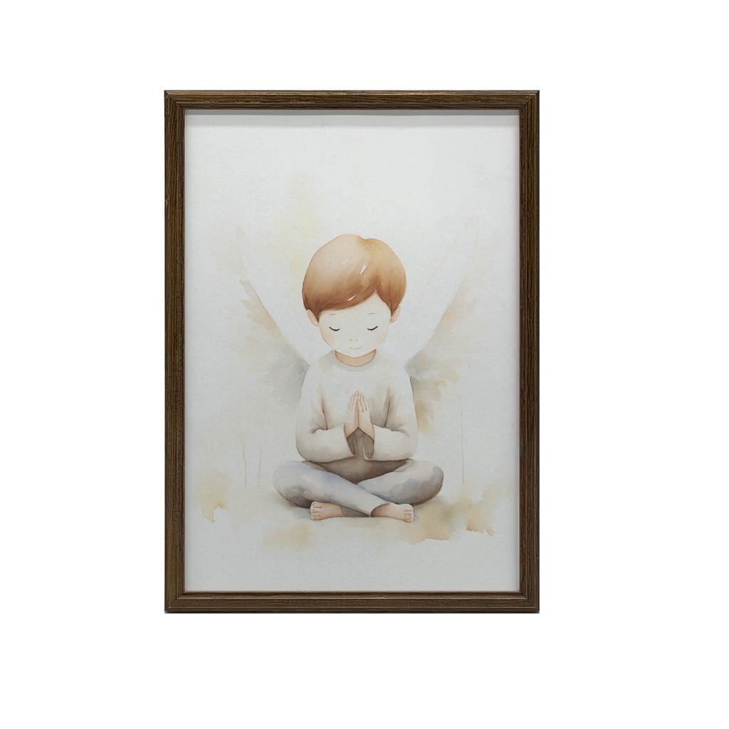 Poster Pious Contemplation Poster Pious Contemplation, 30X40 Cm, Dark Brown Wooden Frame, 230 Gsm Matte Paper