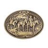 Metal Belt Buckle Western Style Horse Team European and American Style Denim Belt Accessories Big Head