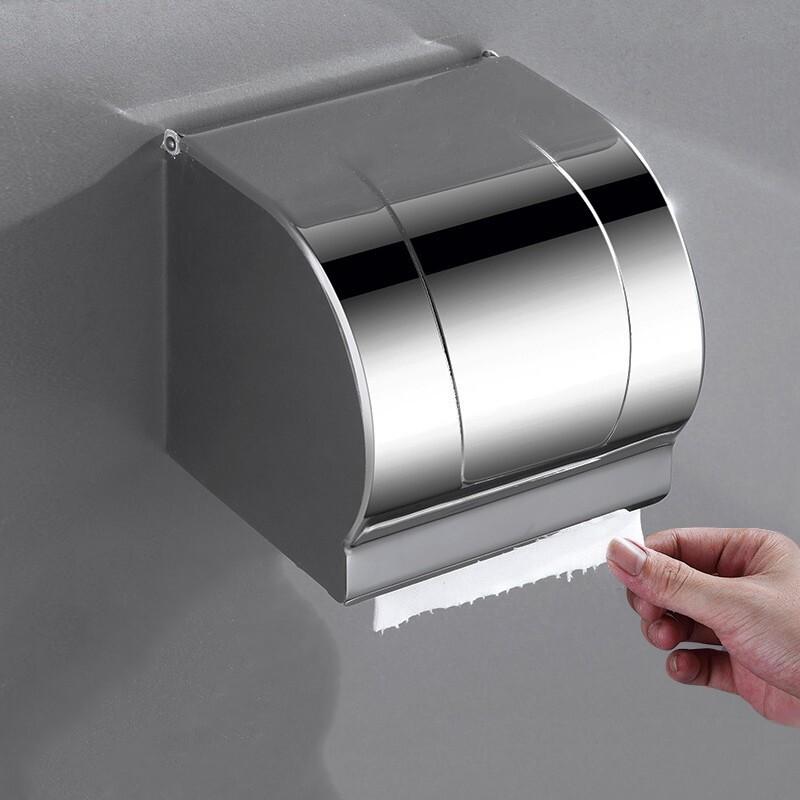 Hanggong Thickened Stainless Steel Drill-Free Toilet Paper Holder
