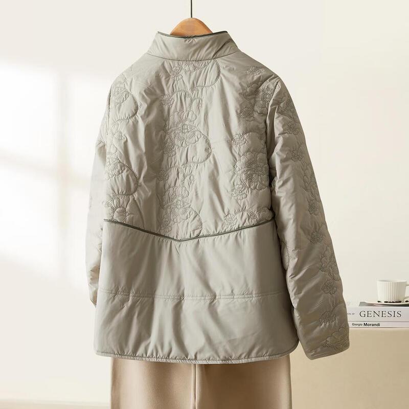 IHIMI Women's New Chinese Style Embroidered Padded Jacket