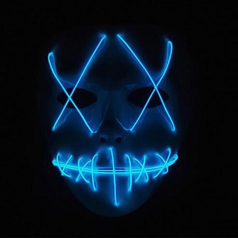 Eye-catching Halloween Scary Mask Cosplay With Led Lights For Unforgettable Costume Parties