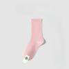 Female Spring and Autumn Pure Cotton Deodorant Boneless Moon Son Tube Stack Socks