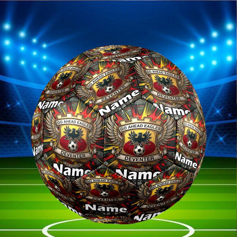 Custom Name Personalized Go Ahead Eagles Print Size 5 Soccer Ball Training & Match Football, for Team, Kicking, Gift for Football Enthusiasts