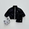 Korean Style 2024 Kids' Casual Letter Jacket & Shorts Set