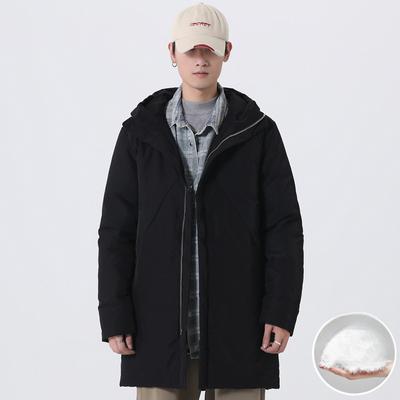 Winter Down Jacket Men's Trendy High-end Mid-length 80 White Duck Down Jacket Internet Celebrity Same Style Couple Jacket