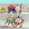 Cartoon Plush Backpack For Girls With Velvet Material And Zipper Closure For Daily Use