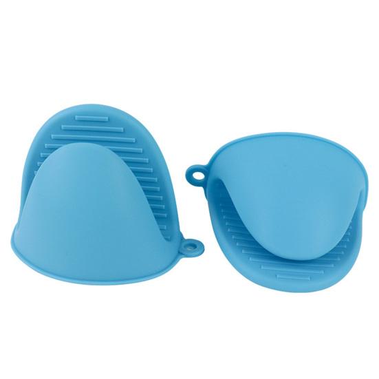 2Pcs Oven Mitt Non-Slip Hanging Ring Anti-scalding Silicone Baking Heat Insulation Hand Clip Holder Kitchen Gadget