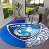 Al Hilal SFC Round Area Rug,Carpet Rug for Living Room Bedroom Sofa Playroom Decor,Non-slip Floor Mat