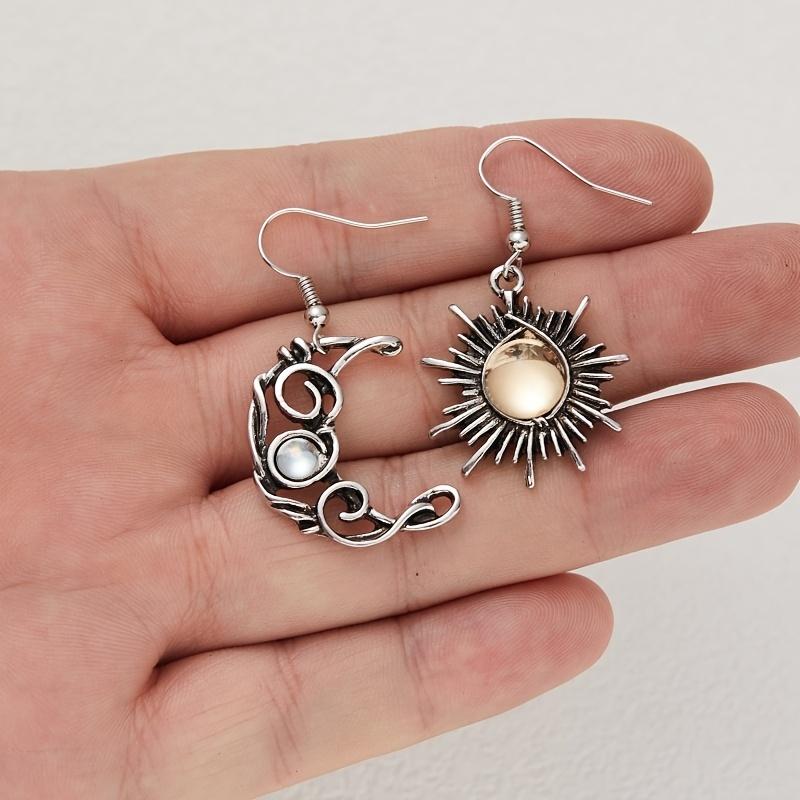 

Серьги Boho Sun And Moon, серьги-капли с кристаллами, женские модные украшения, подарки для нее