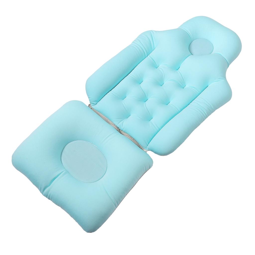 Full Body Bath Pillow Blue Bathtub Cushion Detachable Non-Slip Tub Pillow Seat Portable Shower Bath Mat Seat Bathtub