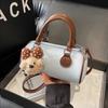 Vintage Style Pillowshaped Handheld Purse With Inner Pocket For Casual Outings