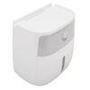 Tissue Holder Wall Mounted Toilet Paper Box Waterproof Roll Paper Storage Box With Push Button Gray White