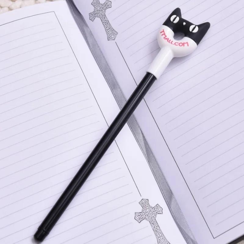 3 Pack Cute Plastic Ballpoint Pens Creative Cartoon Rabbit Cat Ballpoint Pen Gel Pen Signature Pen Children Gift Stationery