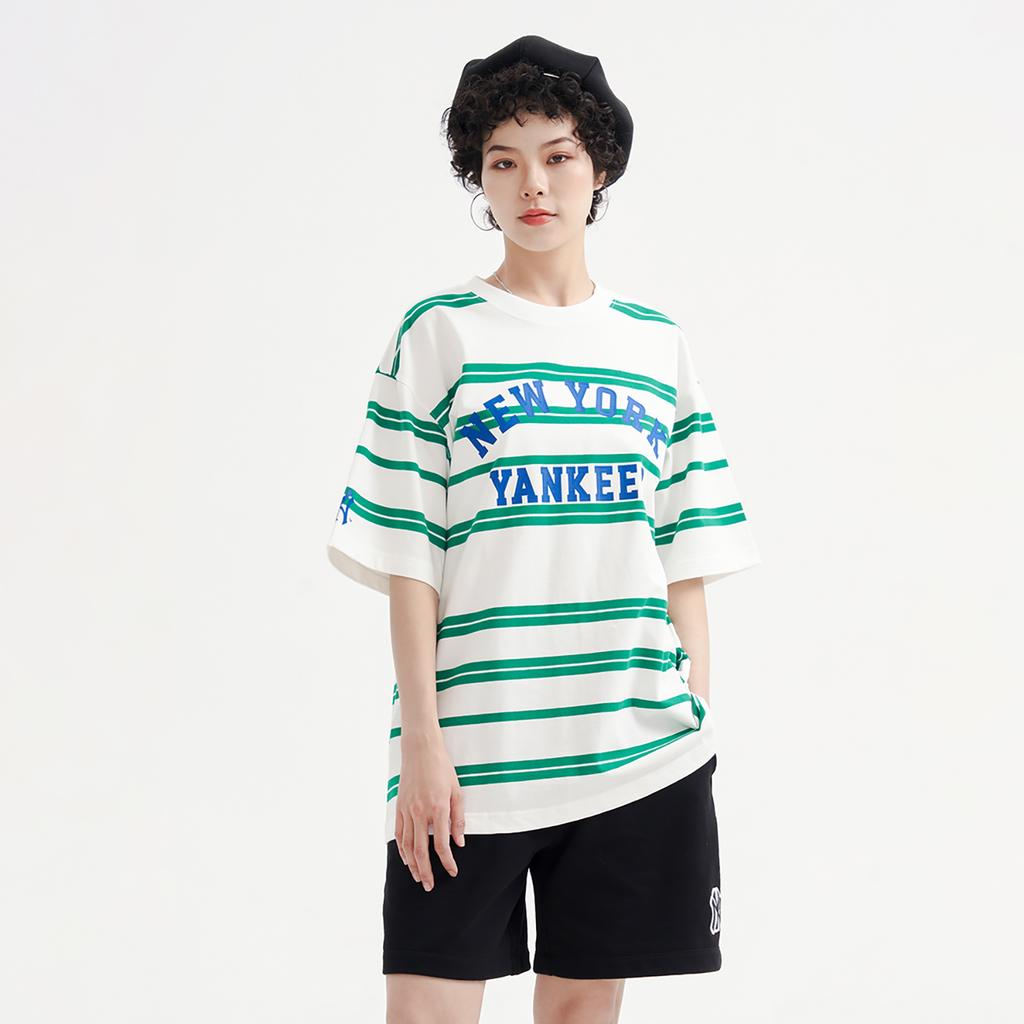 New MLB New York Yankees T Shirts Unisex Light Green 3ATSV0433-50GNP